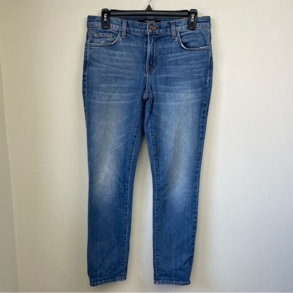 J Brand 9057 Cropped Ellis Straight Jeans Rival‎ - Picture 4 of 10